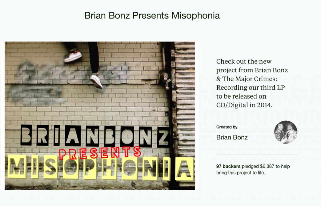 Brian Bonz Misophonia 